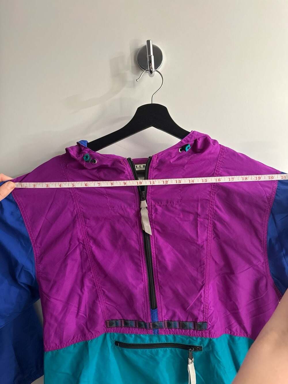 Vintage L.L.Bean Colorblock Anorak Pullover Jacket Size XL - Picture 6 of 9